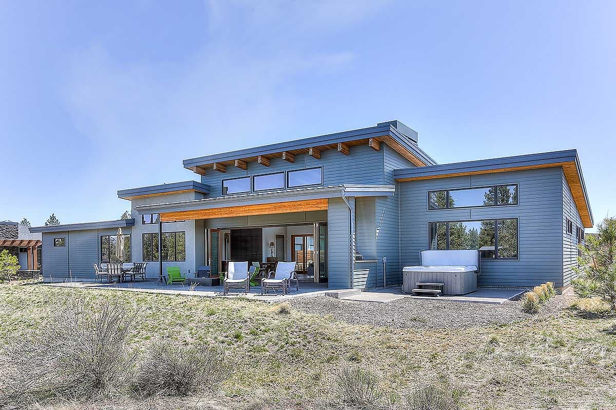 Plan 54219HU: Contemporary Split-Bed House Plan with Expansive Views From Rear Windows - Image #7 - Contemporary, Mid Century Modern, Northwest