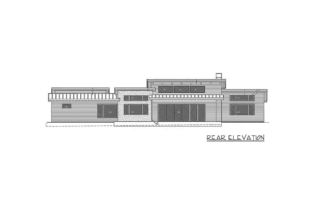 Plan 54219HU: Contemporary Split-Bed House Plan with Expansive Views From Rear Windows - Image #43 - Contemporary, Mid Century Modern, Northwest