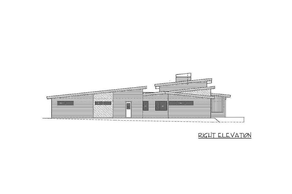 Plan 54219HU: Contemporary Split-Bed House Plan with Expansive Views From Rear Windows - Image #44 - Contemporary, Mid Century Modern, Northwest