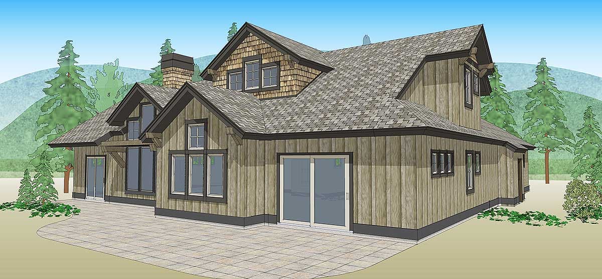 Plan 54221HU: Mountain Living with Lots of Options - Image #25 - Craftsman, Mountain, Rustic