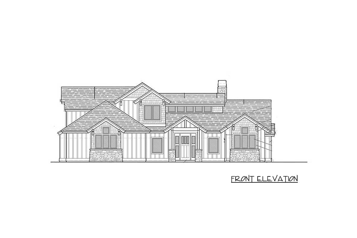 Plan 54221HU: Mountain Living with Lots of Options - Image #26 - Craftsman, Mountain, Rustic