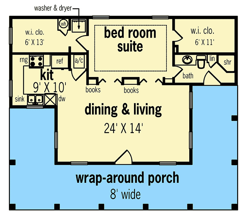 Plan 55052BR: Cottage Home Plan with Choices - Floor Plan - Main Level - Cottage, Southern