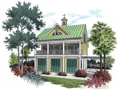 Coastal House Plan With Observation Room