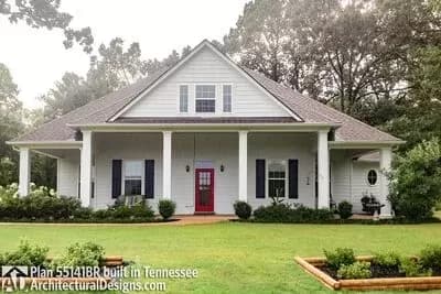 Compact Charming House Plan with 2-Car Garage Option