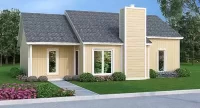 1200 Square Foot Contemporary 3-bed Home Plan