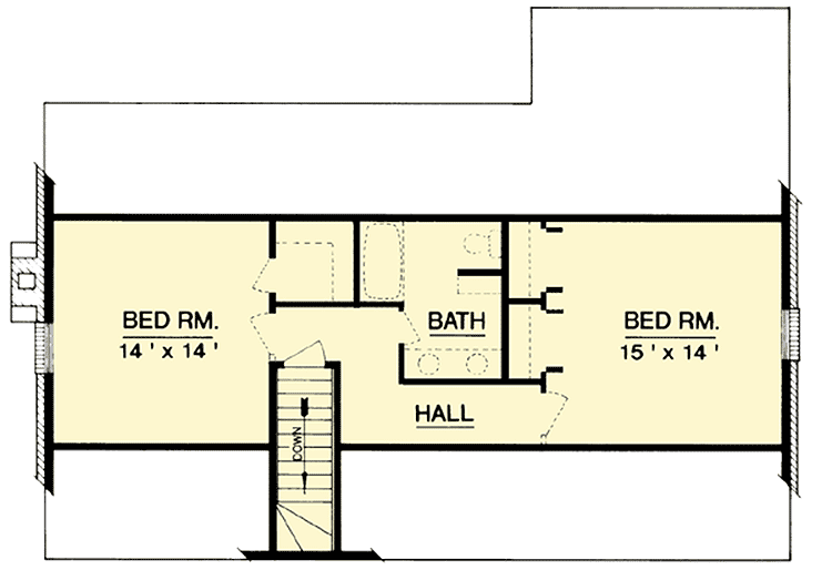 Plan 55166BR: Home Plan to Build in Stages - Floor Plan - Bonus - Cottage, Country