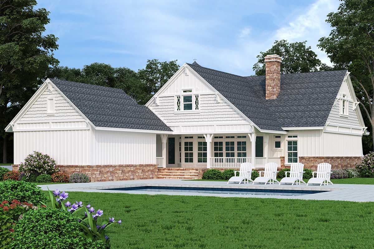 Plan 55174BR: Craftsman with Porches, Pergola and Bonus Room - Image #5 - Country, Craftsman, Northwest