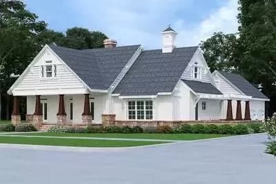 Craftsman with Porches, Pergola and Bonus Room
