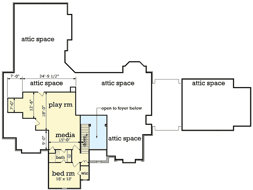 Plan 55182BR: 5 Bed 2-Story Traditional House Plan - Floor Plan - 2nd Floor - European, Traditional