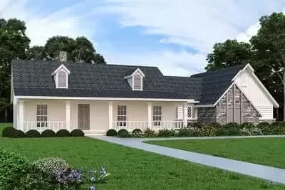 Farm Home Plan of Earlier Times