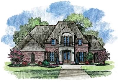 Louisiana Inspired French Country Home Plan