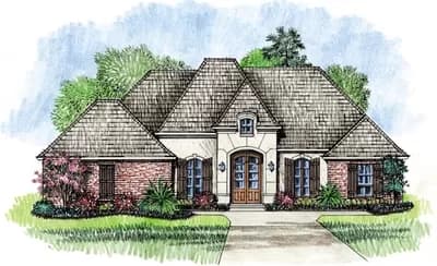 4 Bedroom French Country Home Plan