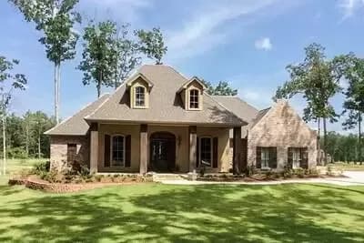 Split Bedroom French Country Home Plan