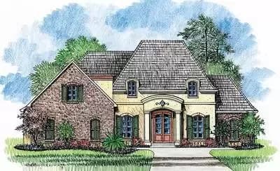 French Country Home Plan with Extras