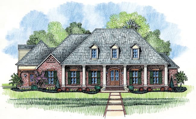 Plan 56337SM: Graceful 4 Bedroom Acadian Home Plan - 3175 Sq Ft - Image #9 - Acadian, European, French Country, Louisiana-Style, Southern