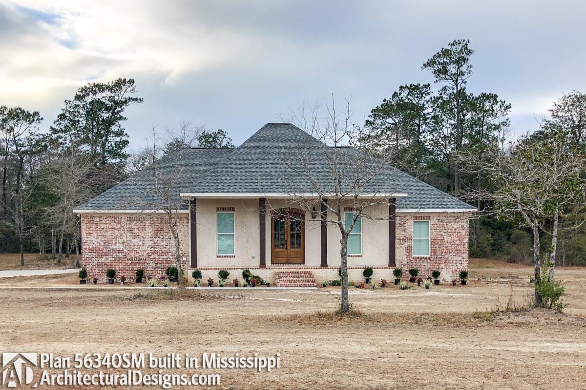 build gallery item - House Plan 56340SM comes to life in Louisiana