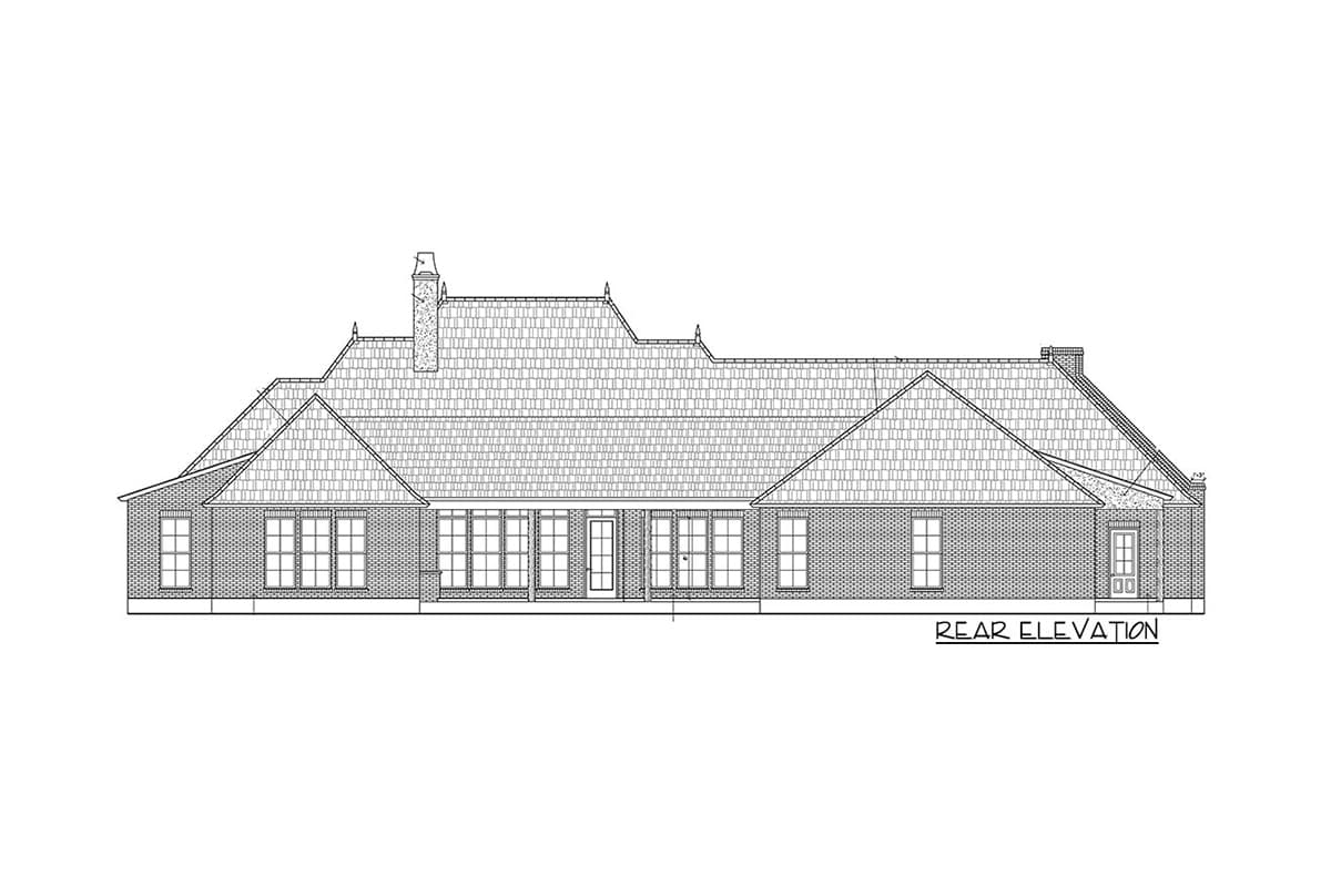 Plan 56342SM: French Country Home Plan with Wide Open Spaces - Image #6 - Acadian, European, French Country, Louisiana-Style, Southern