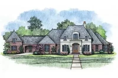 Aristocratic European Home Plan