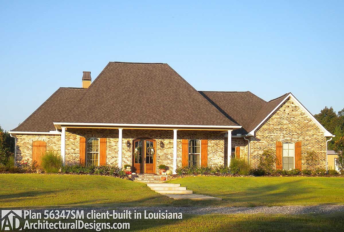 build gallery item - House Plan 56347SM comes to life in Louisiana!
