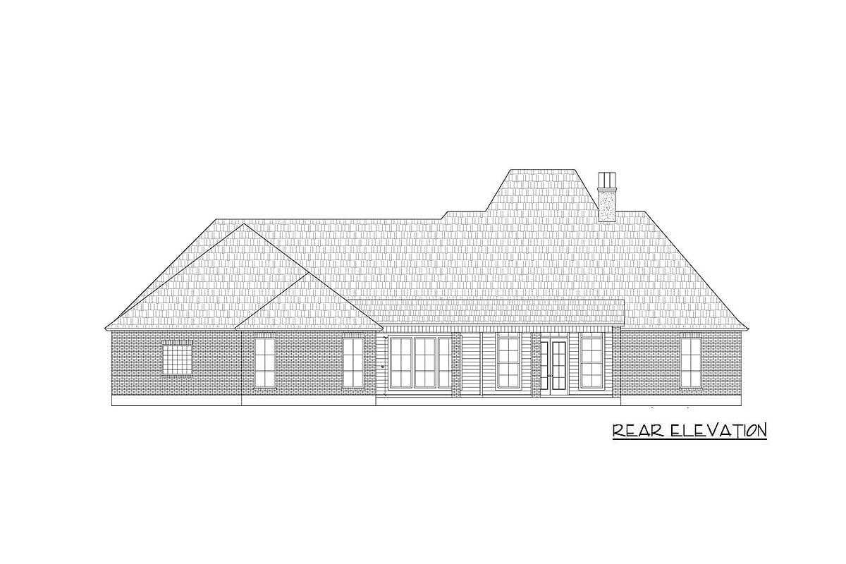 Plan 56352SM: French Country Home Plan With Bonus Room - Image #11 - Acadian, European, French Country, Louisiana-Style, Southern