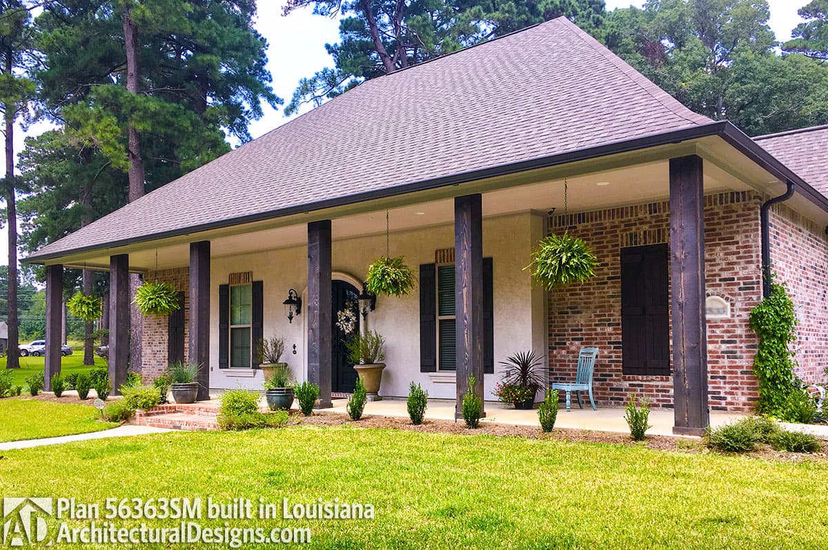 build gallery item - House Plan 56363SM Comes to Life in Lousiana!
