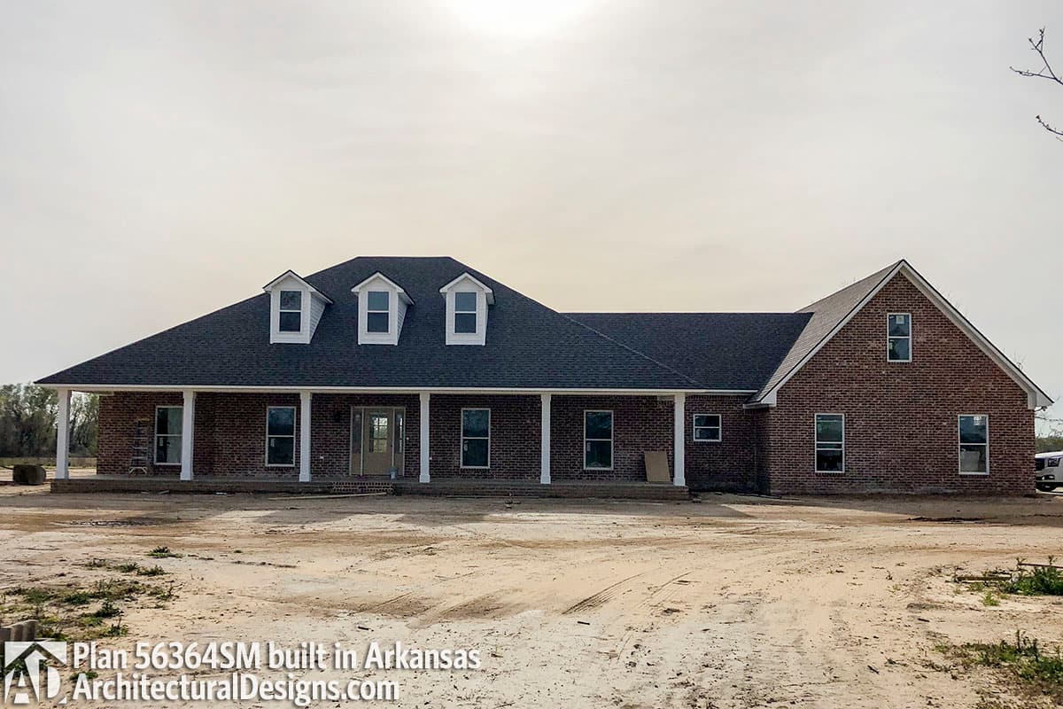 Plan 56364SM: 3 Bedroom Acadian Home Plan with Broad Front Porch and Exposed Wood Beams - 2674 Sq Ft - Image #6 - Acadian, European, French Country, Louisiana-Style, Southern