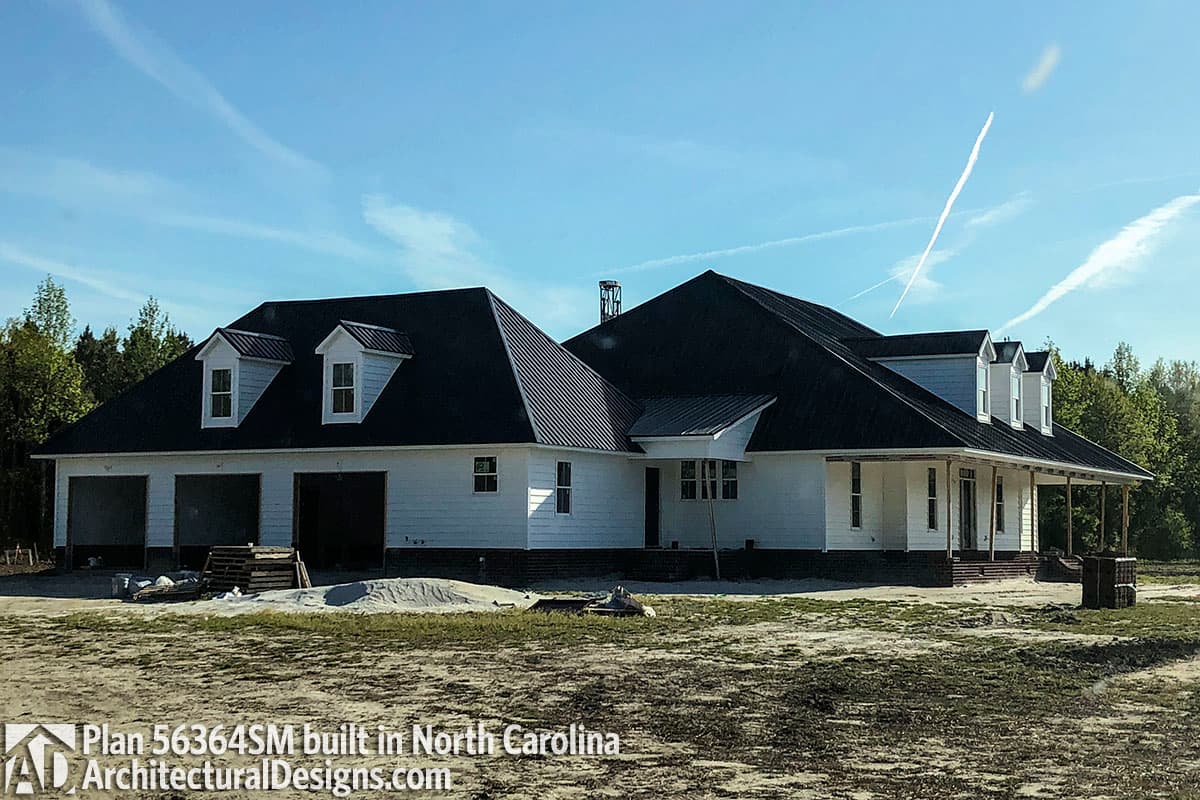 Plan 56364SM: 3 Bedroom Acadian Home Plan with Broad Front Porch and Exposed Wood Beams - 2674 Sq Ft - Image #5 - Acadian, European, French Country, Louisiana-Style, Southern