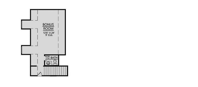 Plan 56364SM: 3 Bedroom Acadian Home Plan with Broad Front Porch and Exposed Wood Beams - 2674 Sq Ft - Floor Plan - Bonus - Acadian, European, French Country, Louisiana-Style, Southern