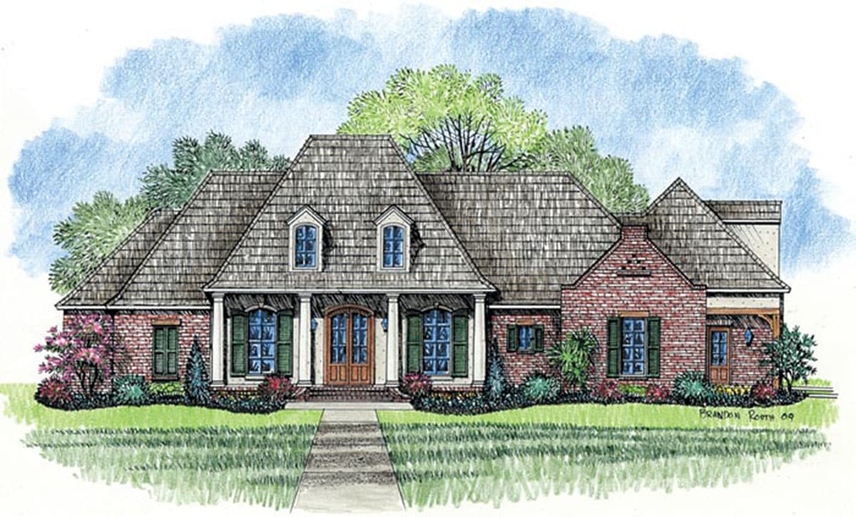 Plan 56367SM: 4-Bed Roomy French Country Home Plan - 3172 Sq Ft - Image #8 - Acadian, European, French Country, Louisiana-Style, Southern