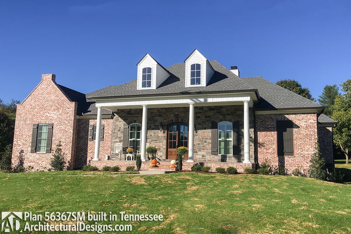 build gallery item - Acadian House Plan 56367SM comes to life in Tennessee
