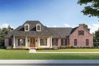 Acadian Home Plan With Outdoor Kitchen