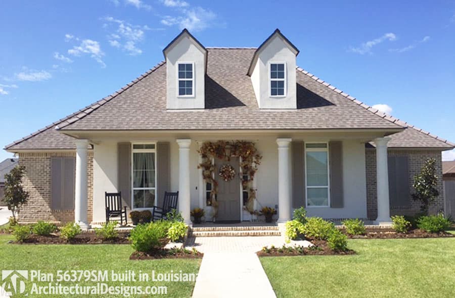 build gallery item - House Plan 56379SM comes to life in Louisiana!