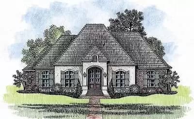 4 Bed French Country With Open Floor Plan