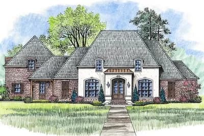 Acadian House Plan With Entertaining Back Porch  - 2966 Sq Ft