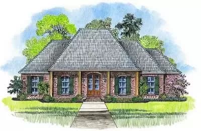 Acadian House Plan With Pine Beam Accents