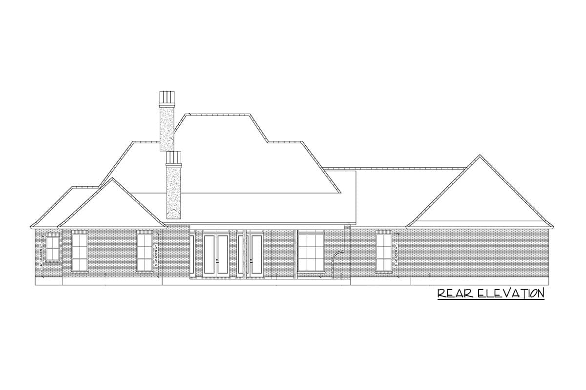 Plan 56390SM: 4 Bed French Country Home Plan - Image #7 - Country, European, French Country, Southern