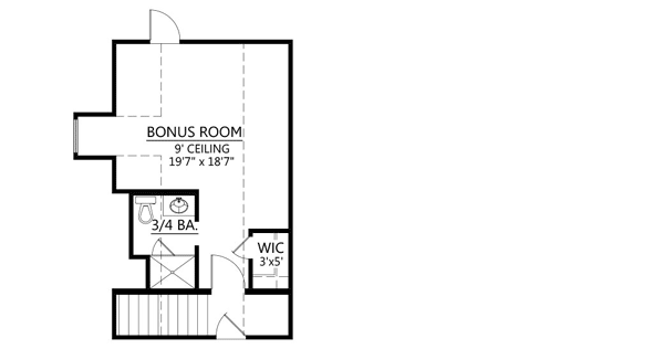 Plan 56391SM: 3 Bed French Country with Bonus - Floor Plan - Bonus - European, French Country