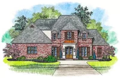 4 Bed French Country with Outdoor Living Room - 2985 Sq Ft