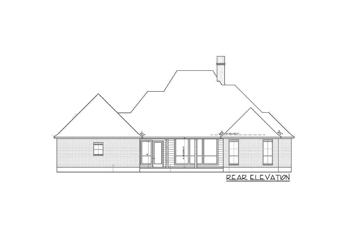 Plan 56396SM: Classic 3 Bed Acadian House Plan - Image #4 - Acadian, European, French Country, Louisiana-Style, Southern