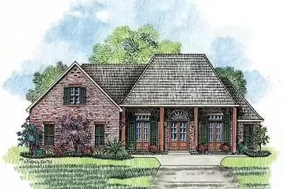 3 Bed Louisiana Inspired House Plan - 2163 Sq Ft