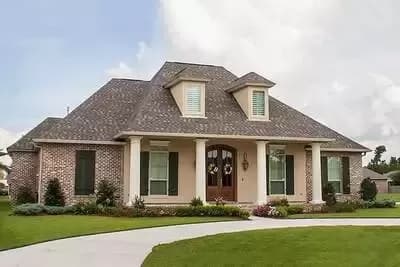 4 Bed Acadian House Plan with Bonus Room