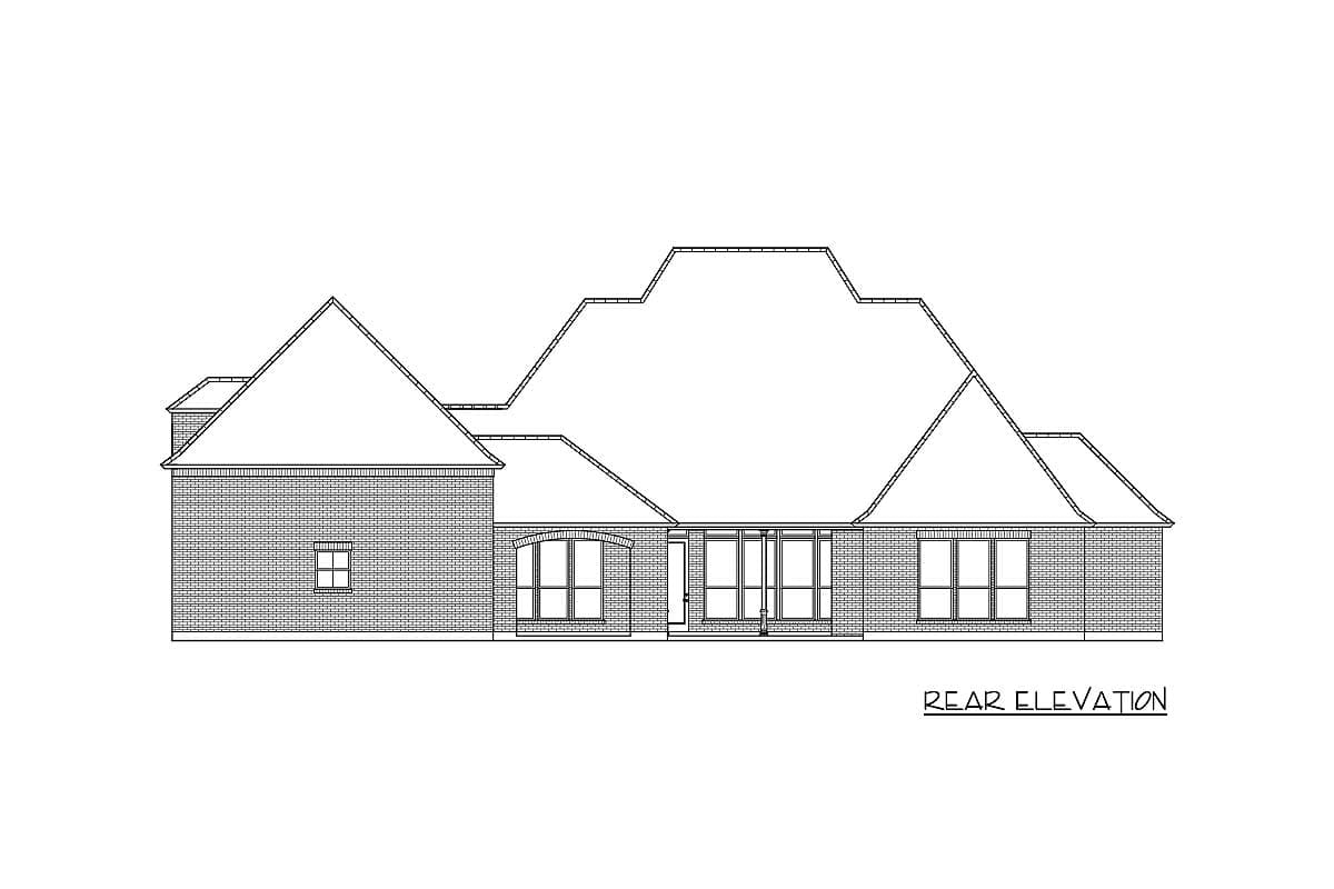 Plan 56400SM: 4 Bed French Country with Outdoor Kitchen - Image #5 - European, French Country, Southern