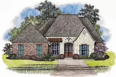 Open Concept 4-Bed Acadian House Plan