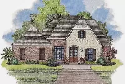 Open Concept 4-Bed Acadian House Plan