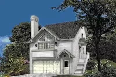 Compact Home Plan for Sloping Lot
