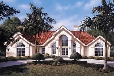 Atrium Ranch Home Plan