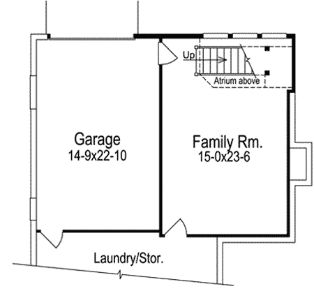 Plan 57034HA: Unique Narrow Lot Design - Floor Plan - Basement - Cottage, Country