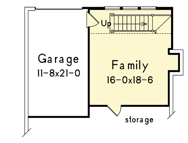 Plan 57035HA: Cottage with Atrium - Floor Plan - Lower Level - Cottage, Country