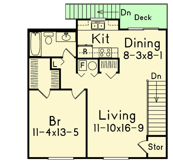 Plan 57064HA: 2 Car Garage Apartment - Floor Plan - 2nd Floor - Carriage