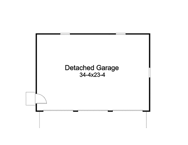 Plan 57094HA: Country Ranch with Detached Three-Car Garage - Floor Plan - Detached Garage - Country, Farmhouse, Ranch, Southern